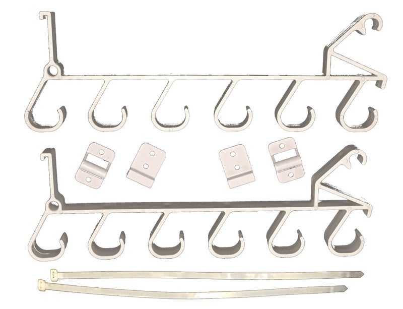 Fourth Wall Solutions Storage Rack for Garage Doors with Hooks for Fishing Rods, Kayak Paddles and More - Image 2